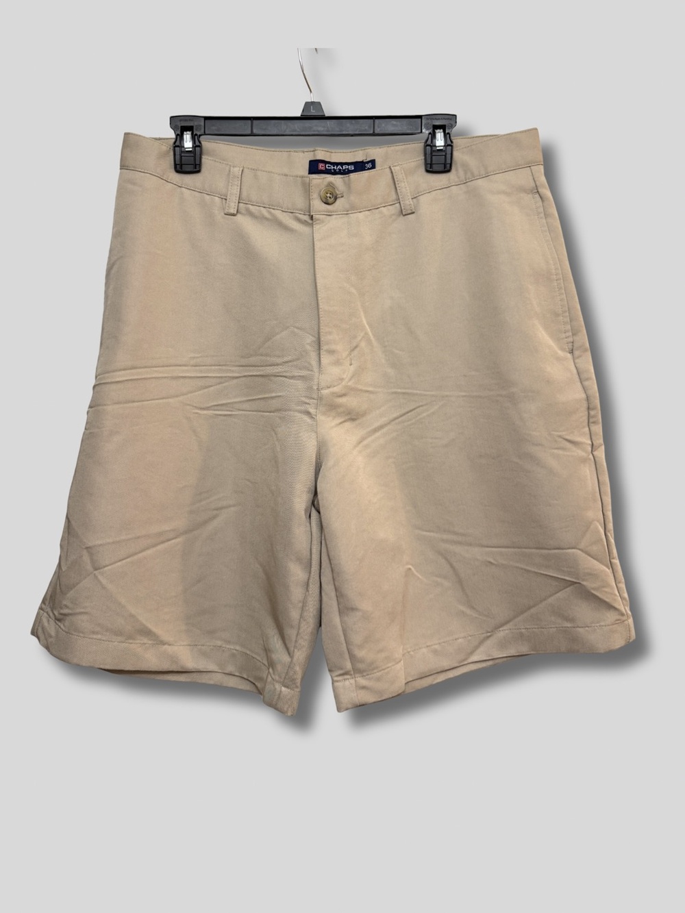 Chaps Golf Men’s Khaki Flat-Front Shorts